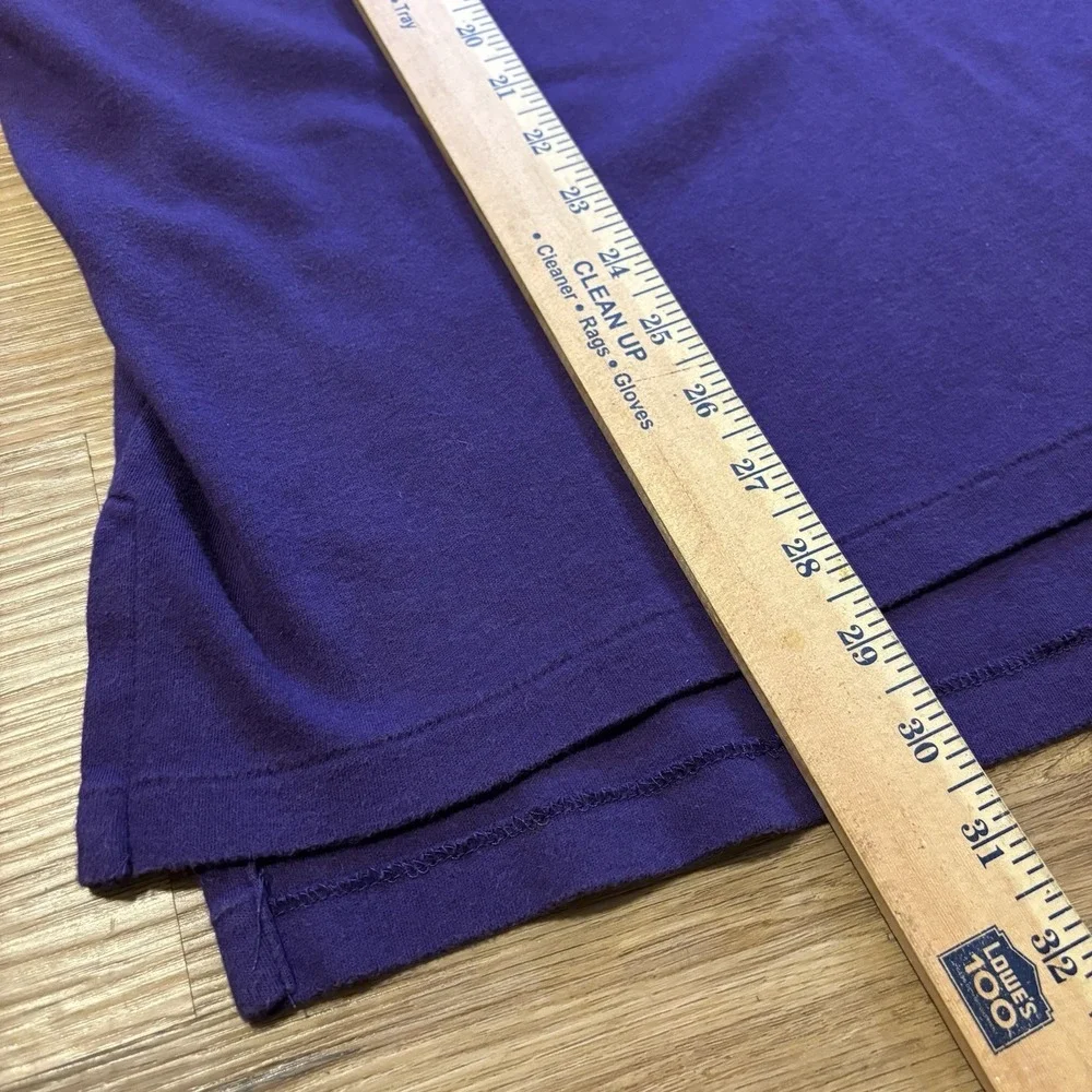 Vintage Ralph Lauren Polo Shirt Men Large Purple Green Pony Cotton USA Made 90s